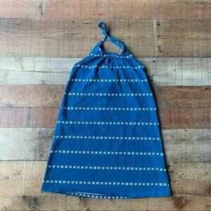 Hanna Andersson girls halter top dress in blue - 6-7YRS (120)